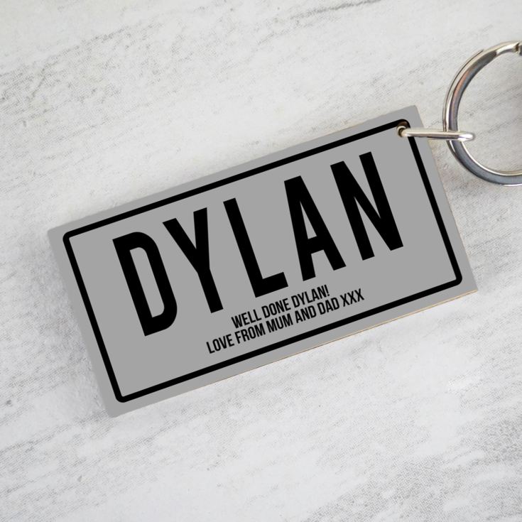 Personalised Registration Plate Name Keyring product image
