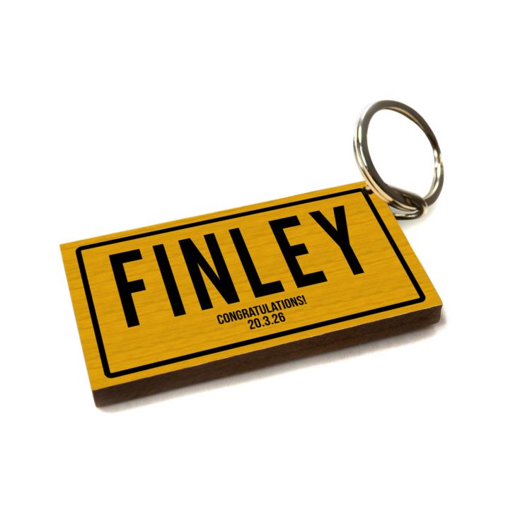 Personalised Registration Plate Name Keyring product image