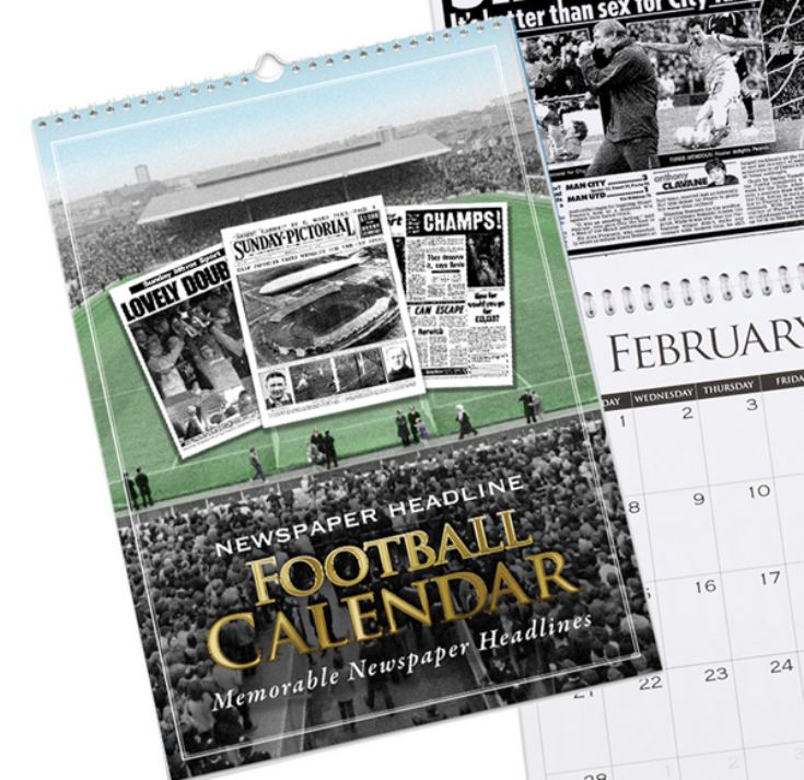 Personalised Football Team Calendar The Gift Experience