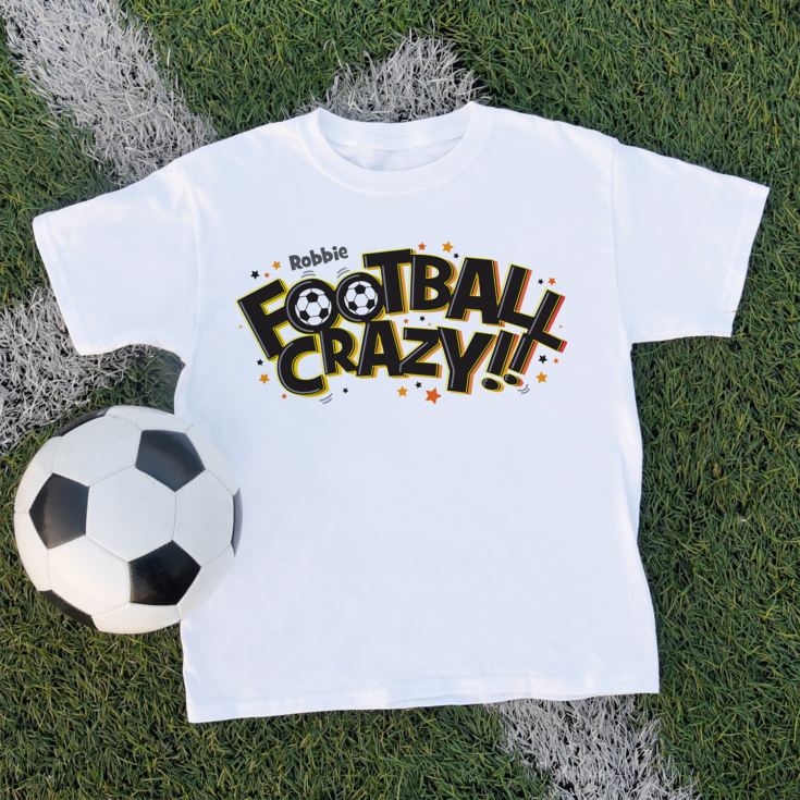Personalised Football Crazy Children's T-Shirt product image