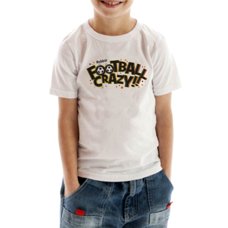 Personalised Football Crazy Children's T-Shirt product image