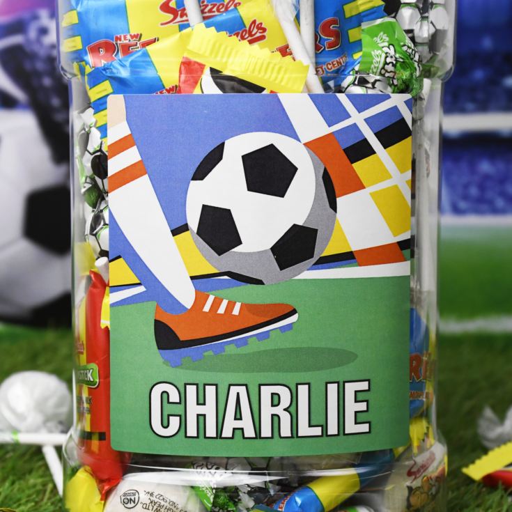 Personalised Football Sweet Jar product image