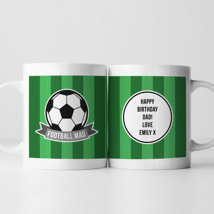 Personalised Football Mad Ceramic Mug product image