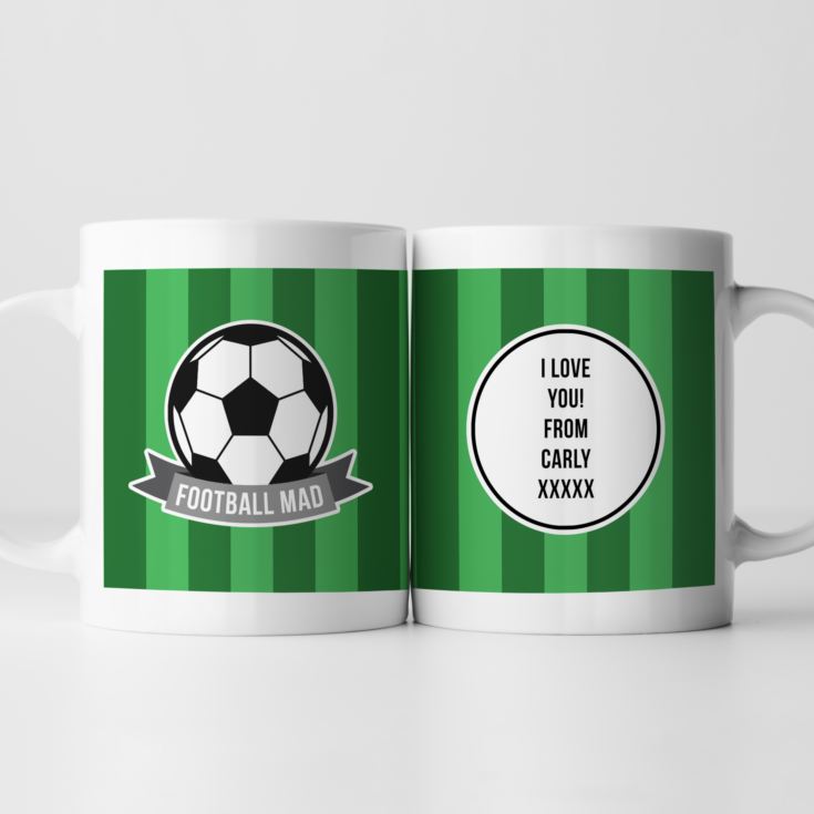 Personalised Football Mad Ceramic Mug product image