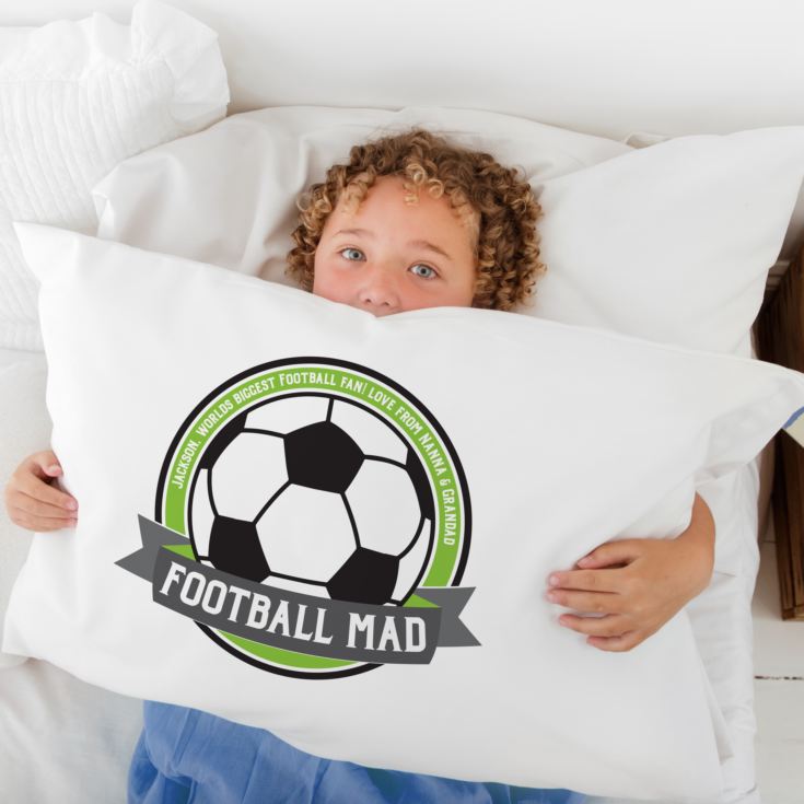 Personalised Football Mad Pillowcase product image