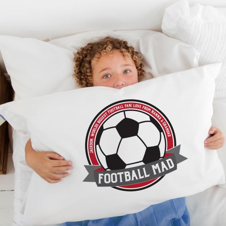 Personalised Football Mad Pillowcase product image