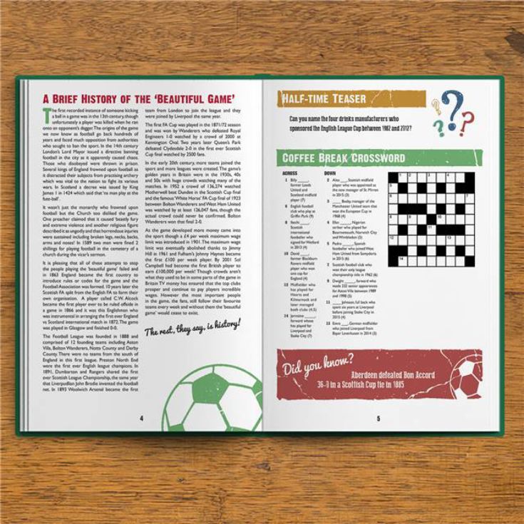 Personalised Football Quiz Book product image