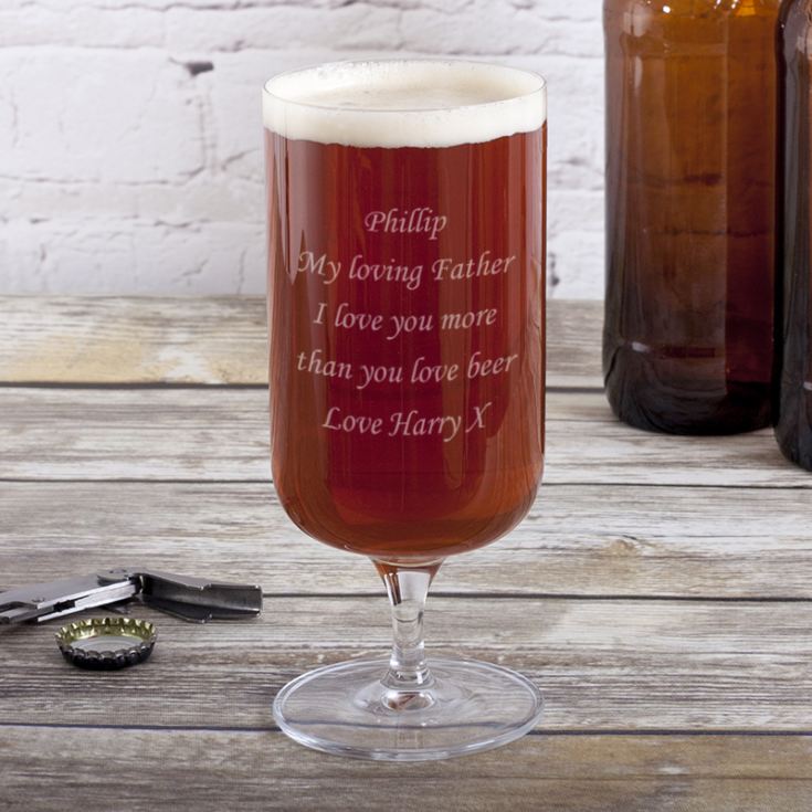 Personalised Footed Beer Glass product image