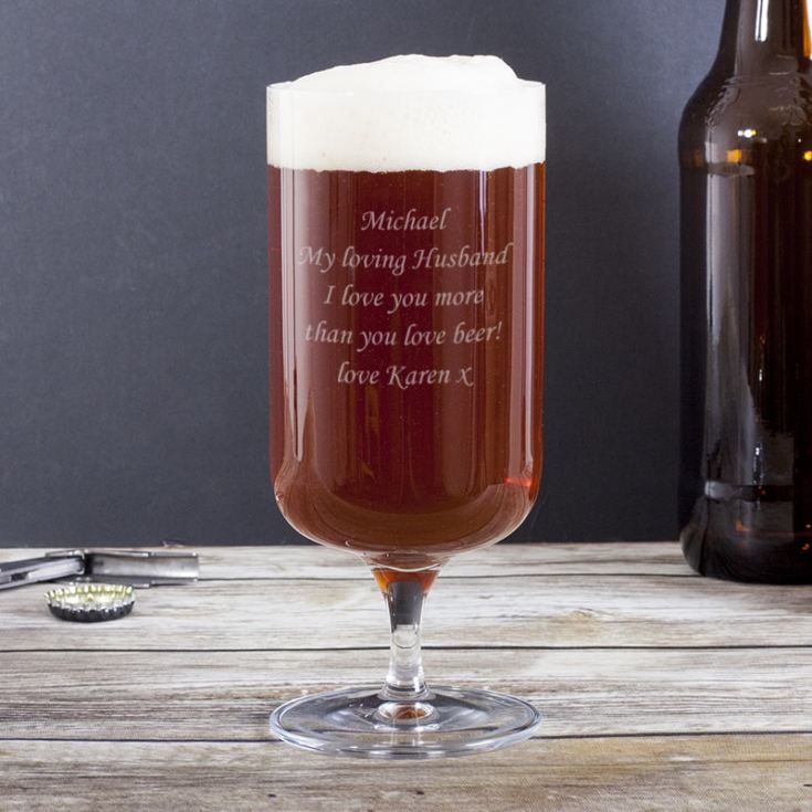 Personalised Footed Beer Glass product image