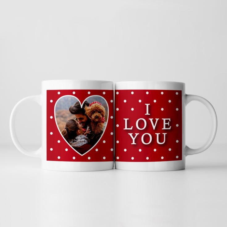 Personalised For My Valentine Heart Image Mug product image