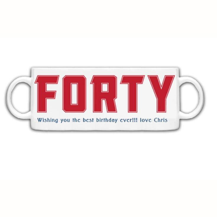 Personalised Forty Mug product image