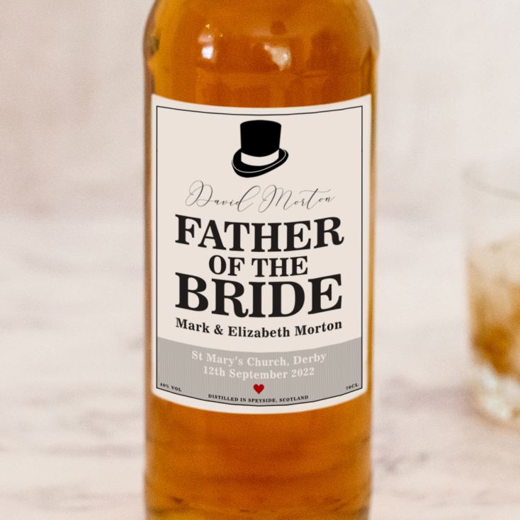 Personalised Father Of The Bride Single Malt Whisky product image