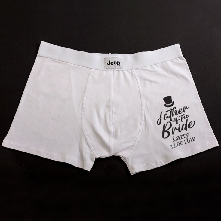 Personalised Father Of The Bride Boxer Shorts product image