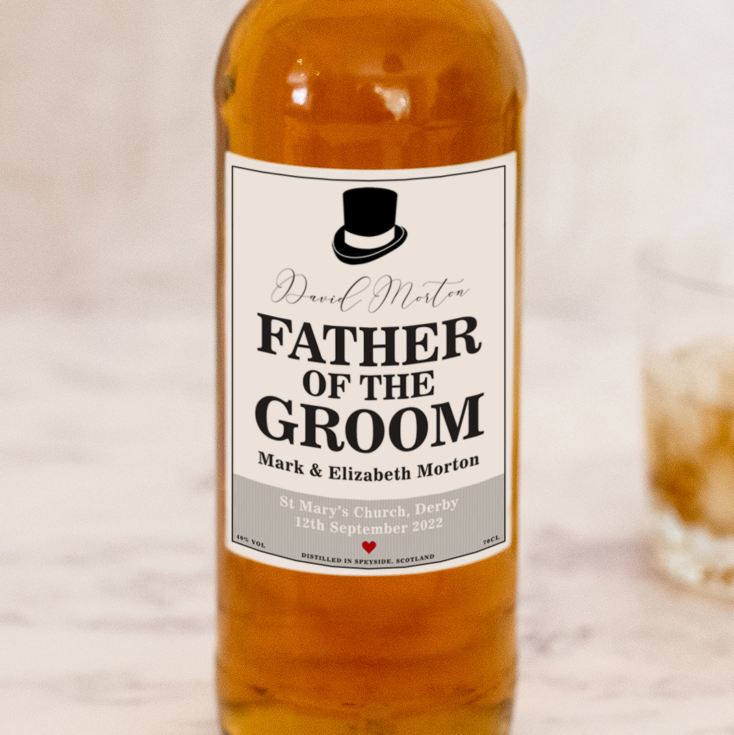 Personalised Father Of The Groom Single Malt Whisky product image
