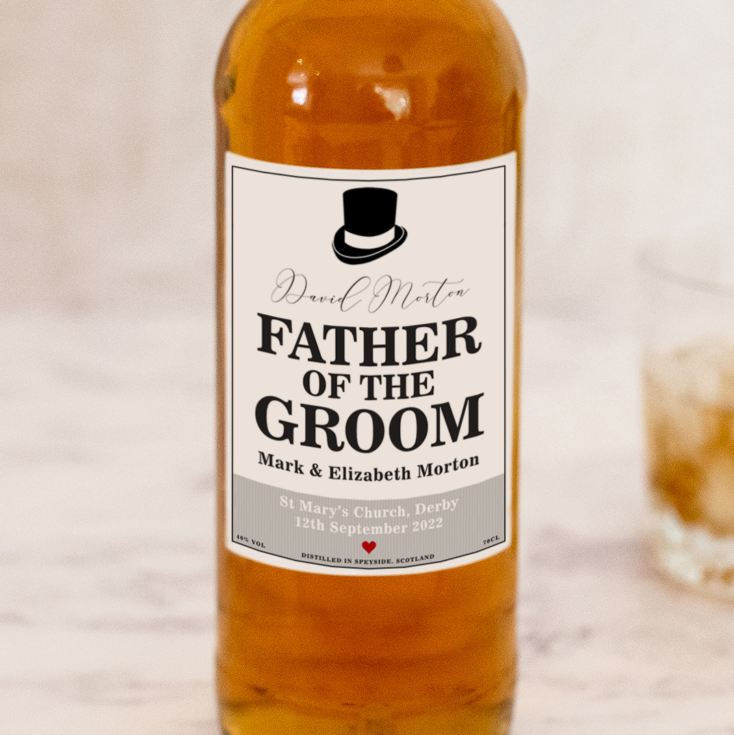 Personalised Father Of The Groom Single Malt Whisky product image