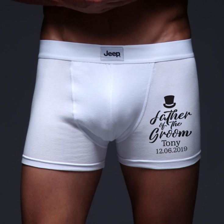 Personalised Father Of The Groom Boxer Shorts product image