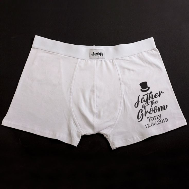 Personalised Father Of The Groom Boxer Shorts product image