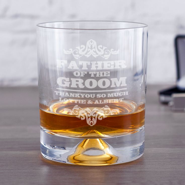 Personalised Father Of The Groom Whisky Tumbler product image