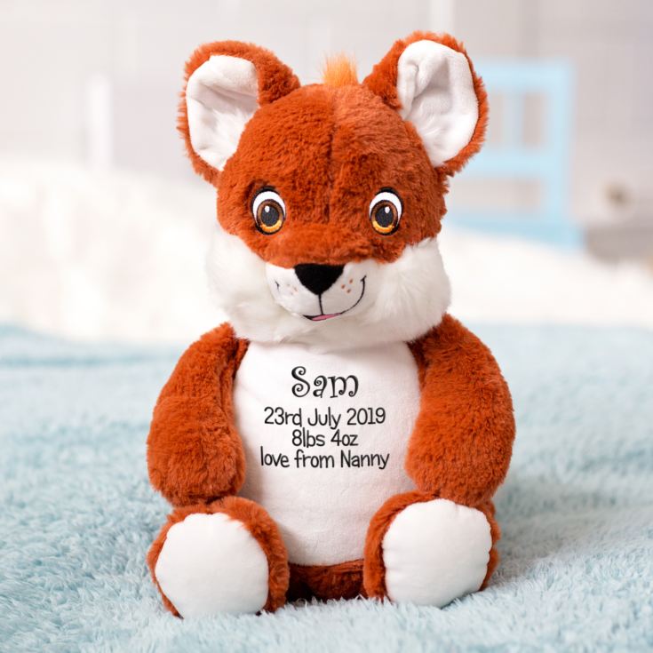 Personalised Embroidered Cubbies Fox Soft Toy product image