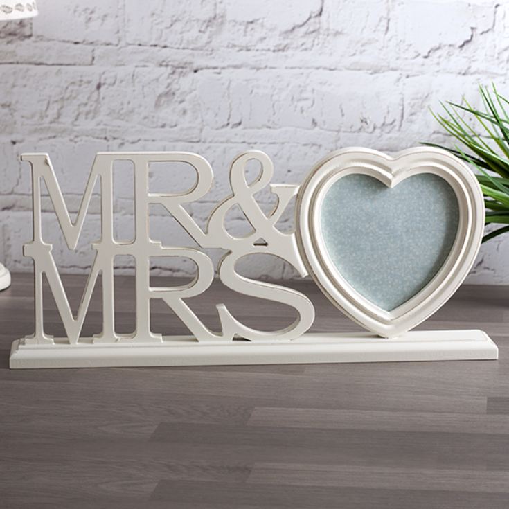 Mr Mrs Large Heart Photo Frame The Gift Experience Mr Mrs Large Heart Photo Frame Image