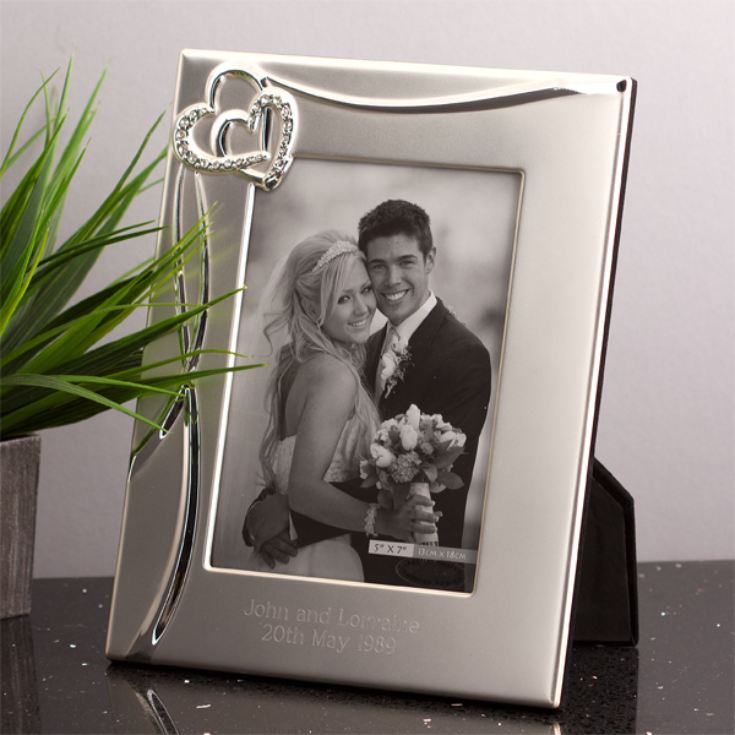 Personalised Entwined Hearts Photo Frame product image