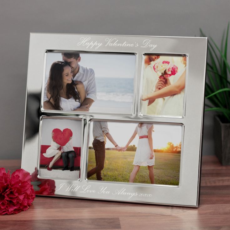 Engraved Valentines Day Collage Photo Frame product image