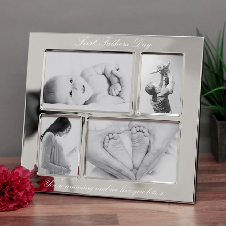 First Father's Day Engraved Collage Photo Frame product image