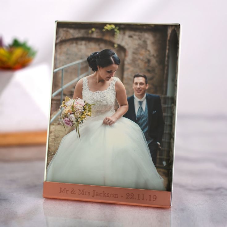 Personalised Copper Plated & Glass Photo Frame 5 x 7 product image