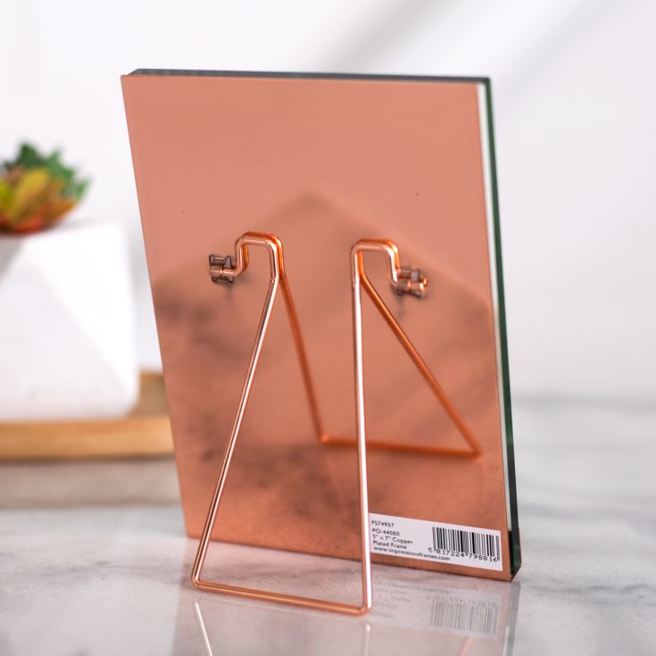 Personalised Copper Plated & Glass Photo Frame 5 x 7 The Gift Experience