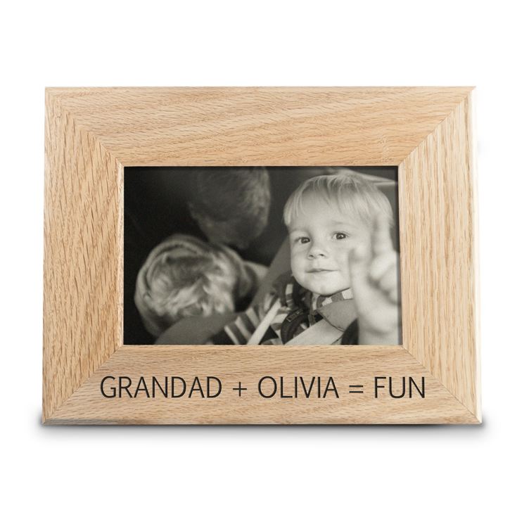 Fun with Grandad Engraved Wooden Photo Frame product image