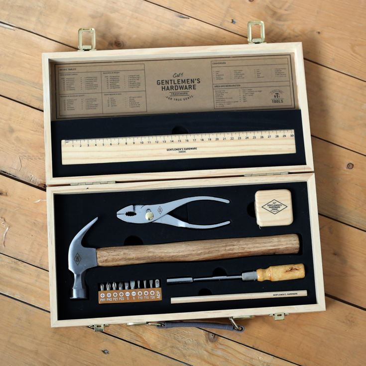 Man Tool Kit in Personalised Wooden Box The Gift Experience