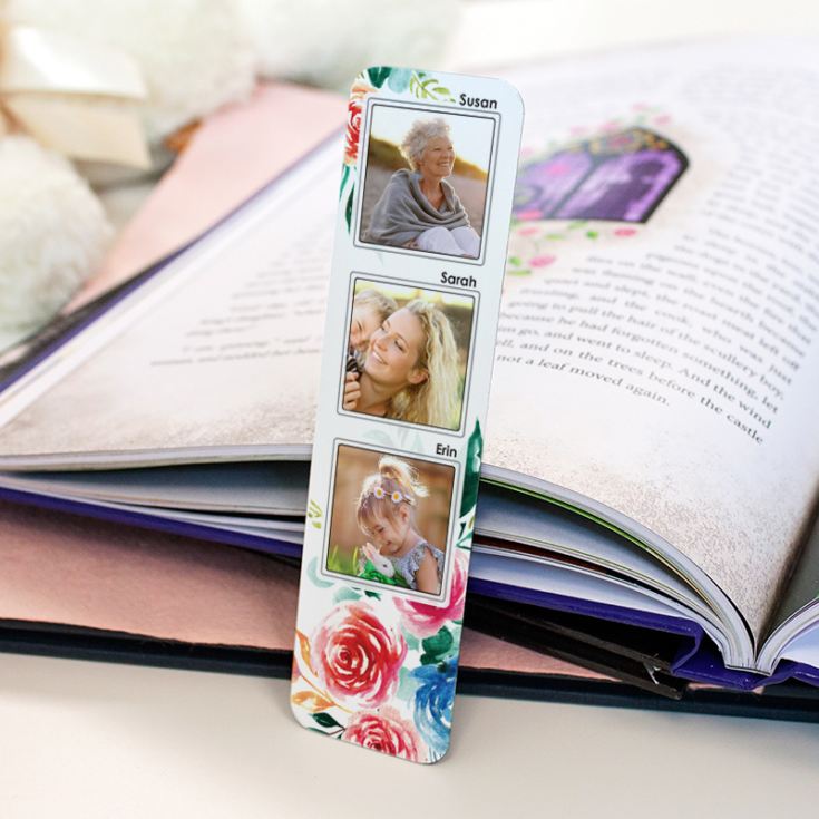 Personalised 3 Generations Photo Upload Bookmark product image