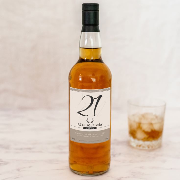 Personalised 21st Birthday Single Malt Whisky product image
