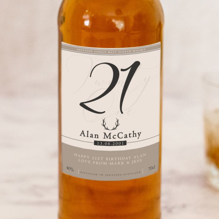 Personalised 21st Birthday Single Malt Whisky product image