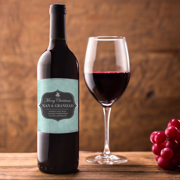 Personalised Christmas Red Wine product image