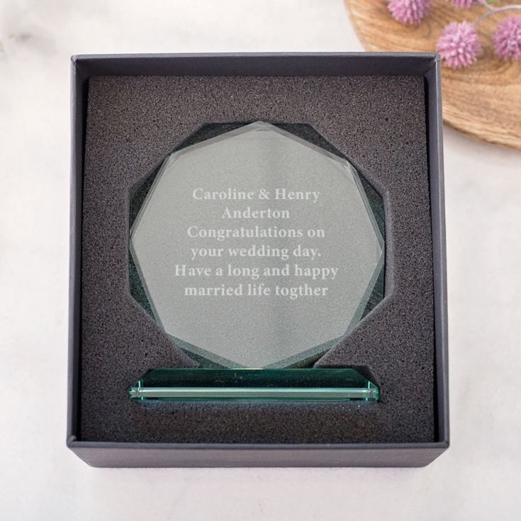 Personalised Glass Octagon Award product image