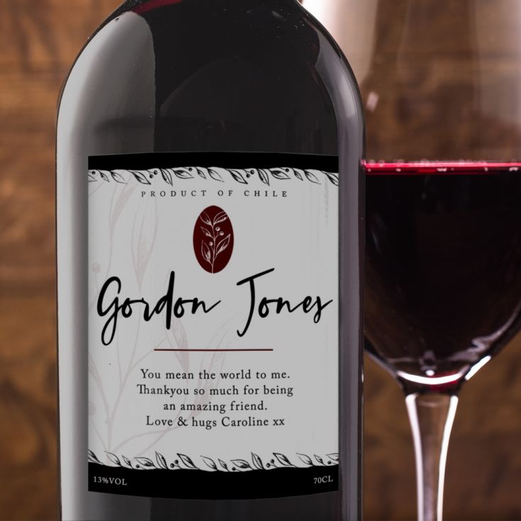 Personalised Red Wine product image