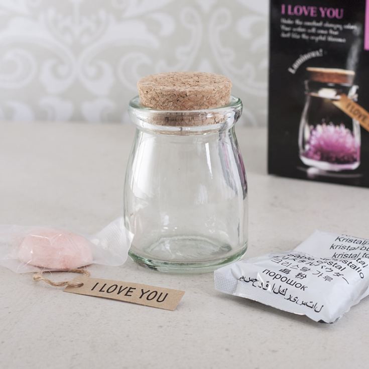 I Love You Pink Crystal Wish Flower product image