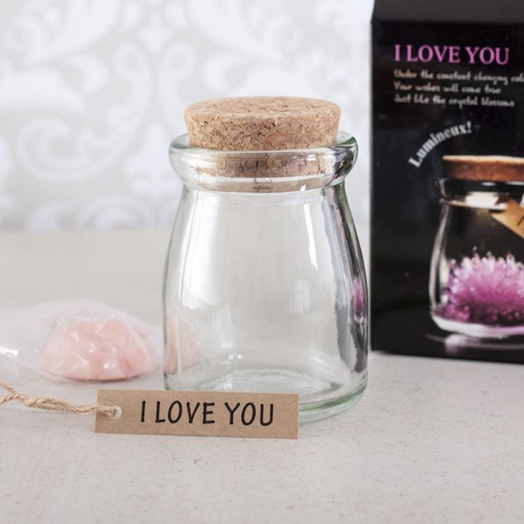 I Love You Pink Crystal Wish Flower product image