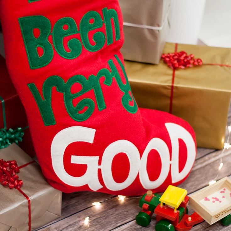 Personalised Embroidered Giant I’ve Been Good Christmas Stocking | The