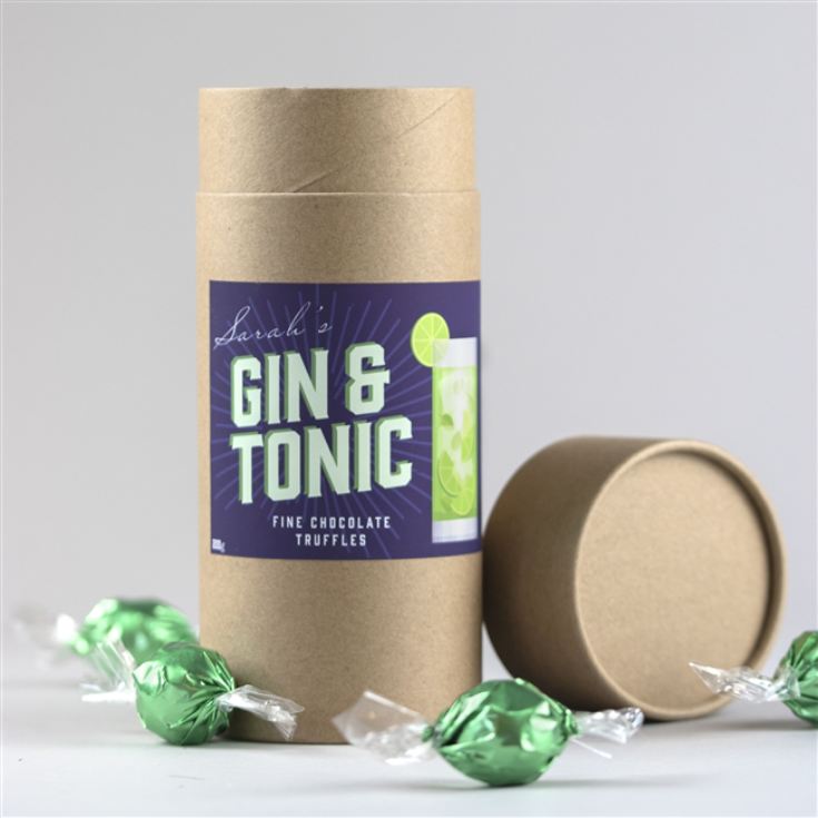 Personalised Gin And Tonic Chocolate Truffles product image