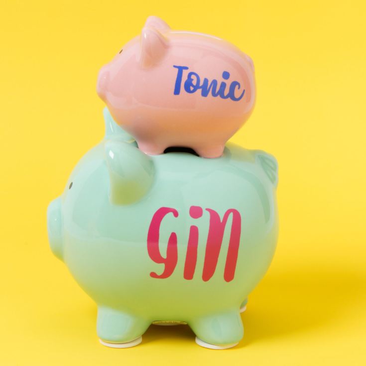 Gin & Tonic Double Pig Money Bank product image