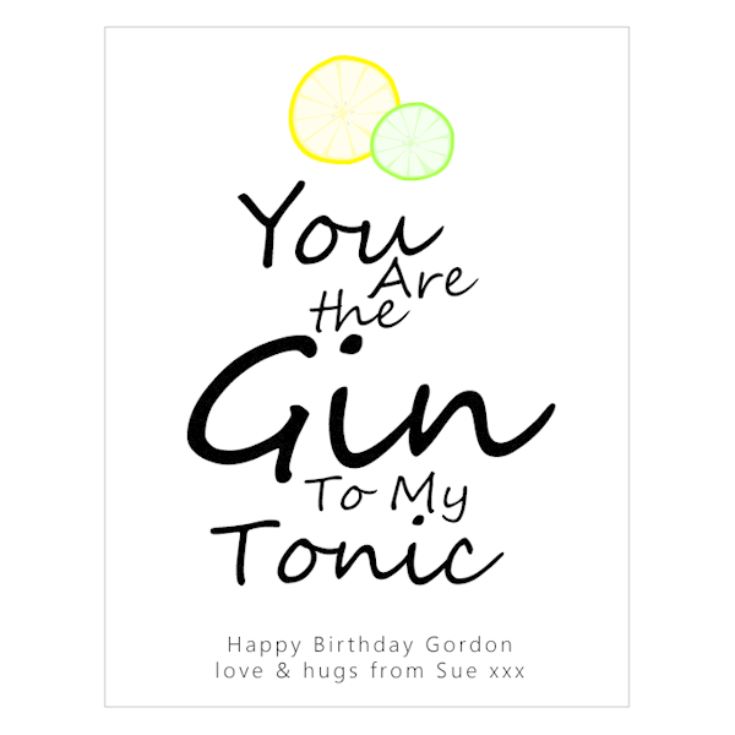 Personalised Gin And Tonic Framed Print product image