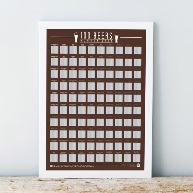 100 Beers Scratch Off Bucket List Poster product image