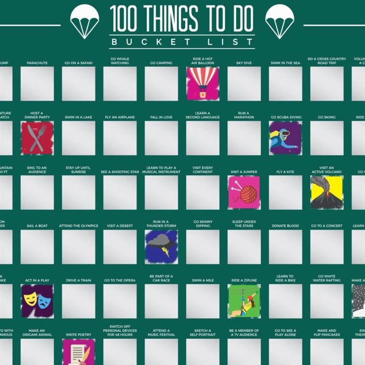 100 Things to Do Scratch Off Bucket List Poster product image