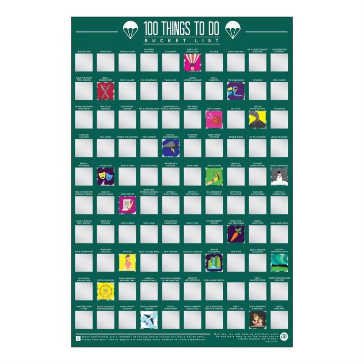 100 Things to Do Scratch Off Bucket List Poster product image