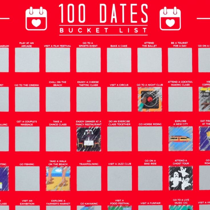 100 Dates Scratch Off Bucket List Poster product image