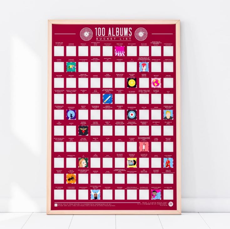 100 Albums Scratch Off Bucket List Poster product image