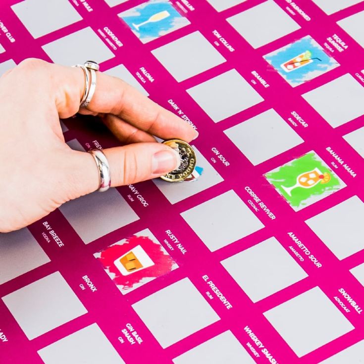 100 Cocktails Scratch Off Bucket List Poster product image