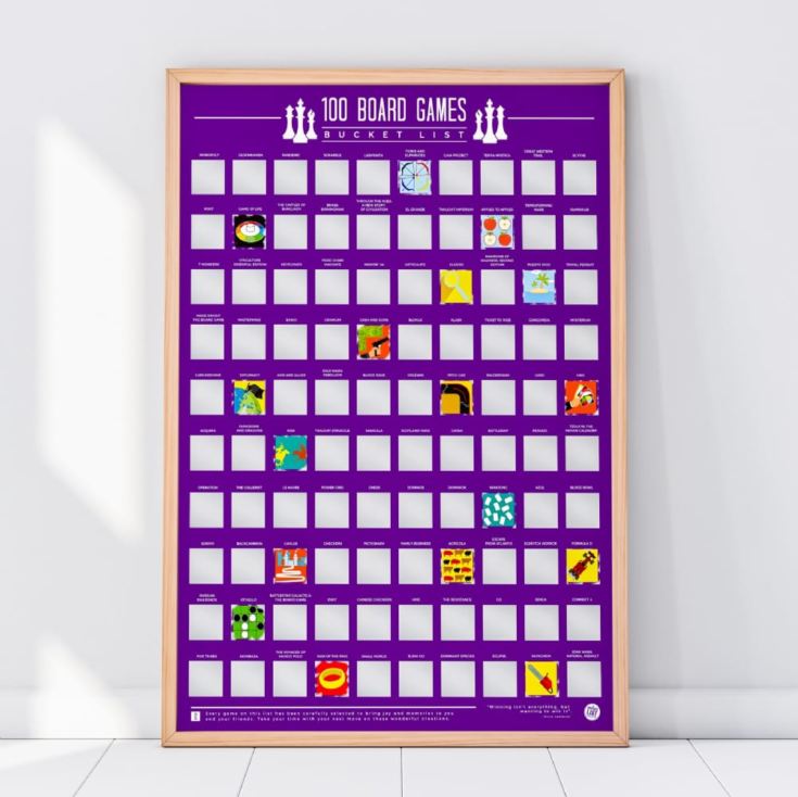100 Board Games Scratch Off Bucket List Poster product image